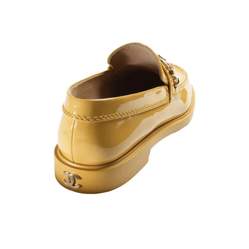 CHANEL Casual Single Shoes Women's Yellow-3