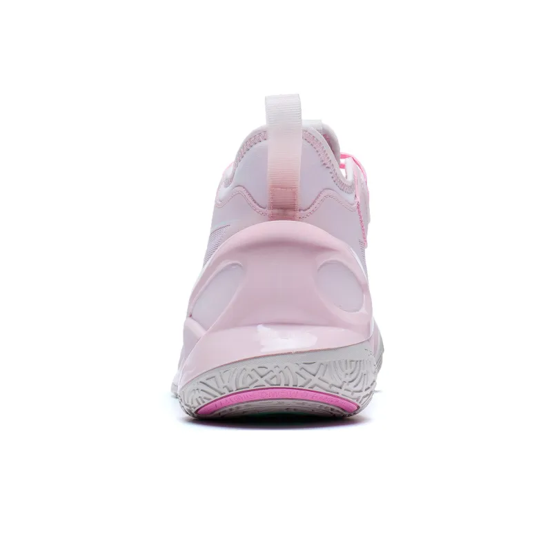 LiNing SONIC 10 Shock Absorbers With Slip Resistant Features Mid Top Basketball Shoes Unisex Primrose Pink-5