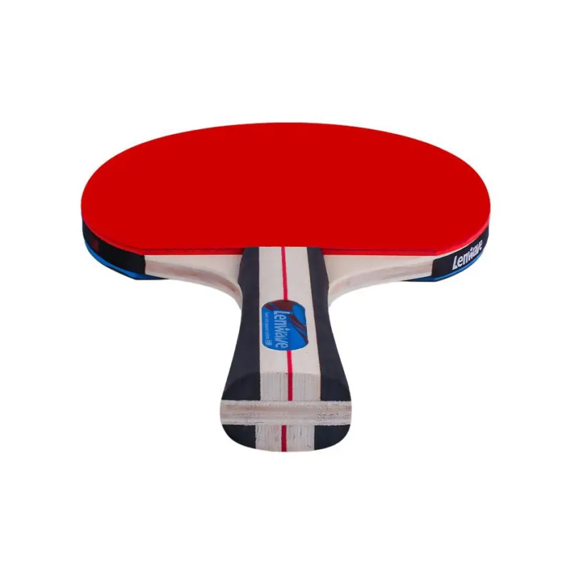 LENWAVE Ping Pong Paddles Unisex All Wood Red/Black-3