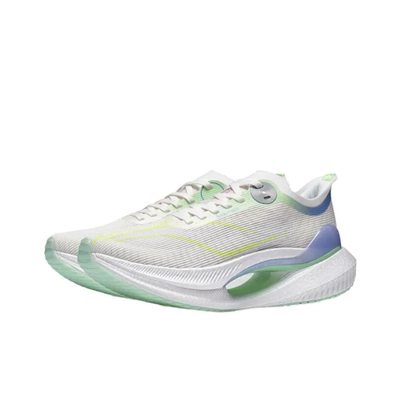 LiNing Jueying 2 Essential Cushioned Slip-Resistant Low-Top GCU LOC Technology Running Shoes Women's White Blue-2