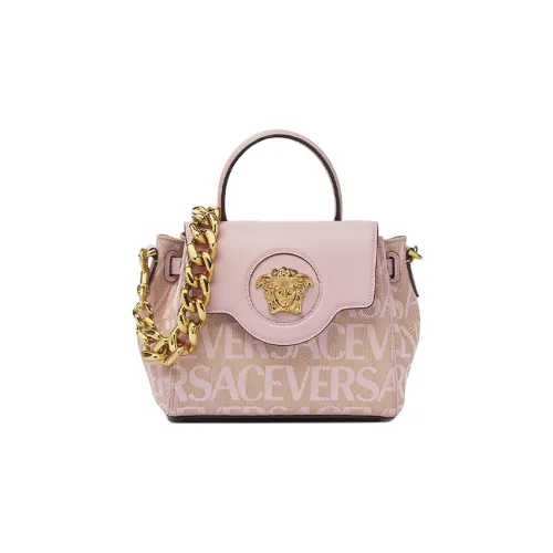 VERSACE La Medusa Cow Leather Shoulder Bag Crossbody Bag Handbag Small Size Women's Pink