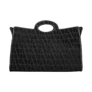 Valentino Canvas Tote Bag, Shopping Bag, Shoulder Bag, Crossbody Bag, Handbag Regular Women's Black