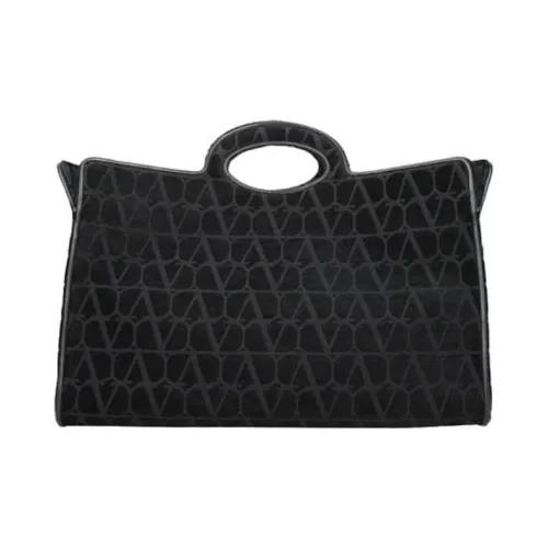 Valentino Canvas Tote Bag, Shopping Bag, Shoulder Bag, Crossbody Bag, Handbag Regular Women's Black