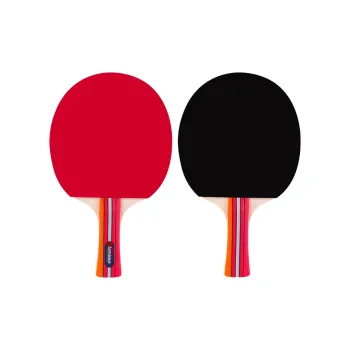 LENWAVE Ping Pong Paddles Unisex All Wood Red/Black Double Racket LW 0327