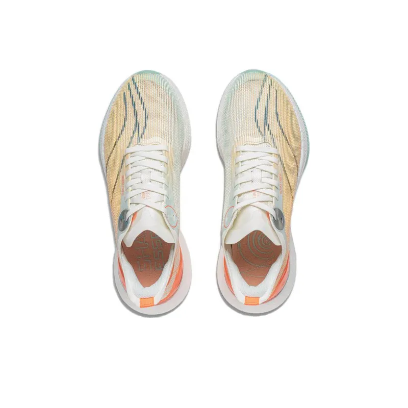 LiNing Jueying 2 Essential Cushioned Slip Resistant Low Top Running Shoes Women's White Orange-3