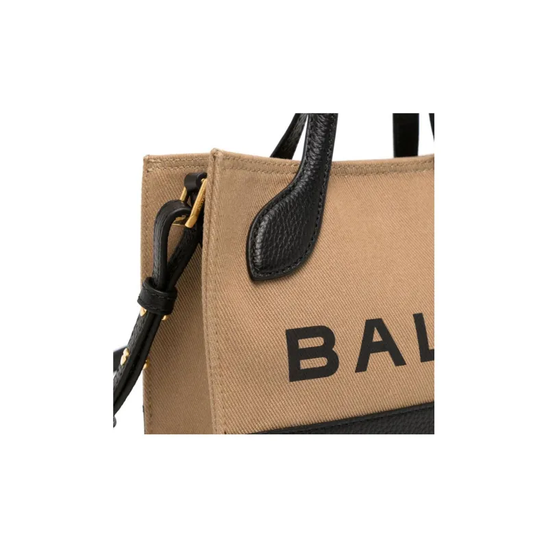 BALLY Bar Keep On Logo print Tote-3