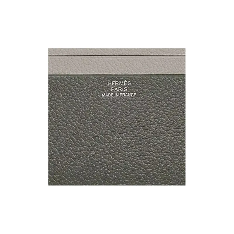 HERMES City Evercolor Calfskin Card Holder Men's Maje Gray/Concrete/Midnight Blue-2