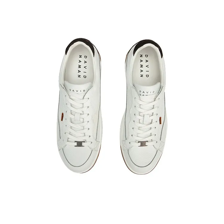 DAVID NAMAN Low Top Skateboard Shoes Men's White-4