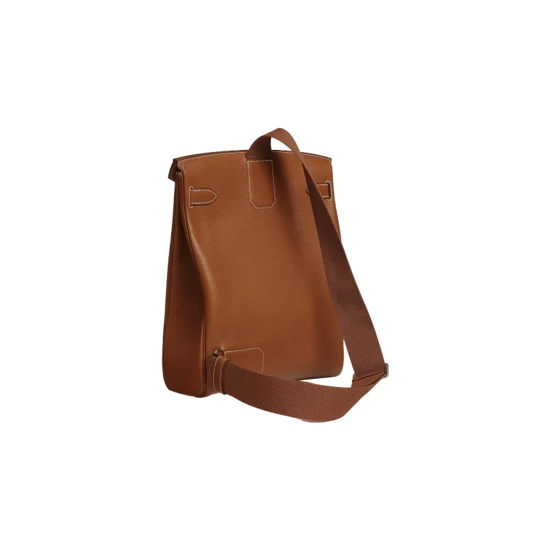 HERMES Hac A Dos Calfskin Backpack Regular Men's 34Fauve Light Tawny-3