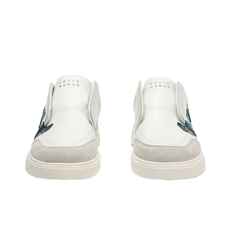 DAVID NAMAN Low Top Skateboard Shoes Men's White-5