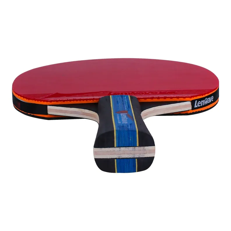 LENWAVE Ping Pong Paddles Unisex All Wood Red/Black-4