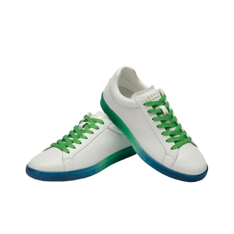 DAVID NAMAN Low Top Skateboard Shoes Men's White-3