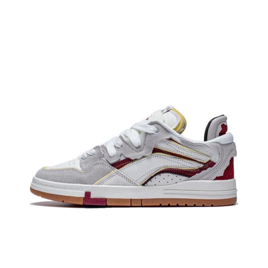 LINING Wei Wu PRO Skateboard Shoes Men Low-Top Gray White US