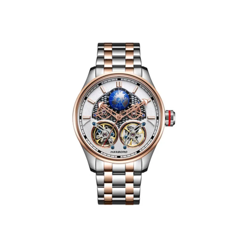 HANBORO Star Collection Automatic Mechanical Movement Watch Men's Watches Cut Out Dial HBR88821G MBM-0