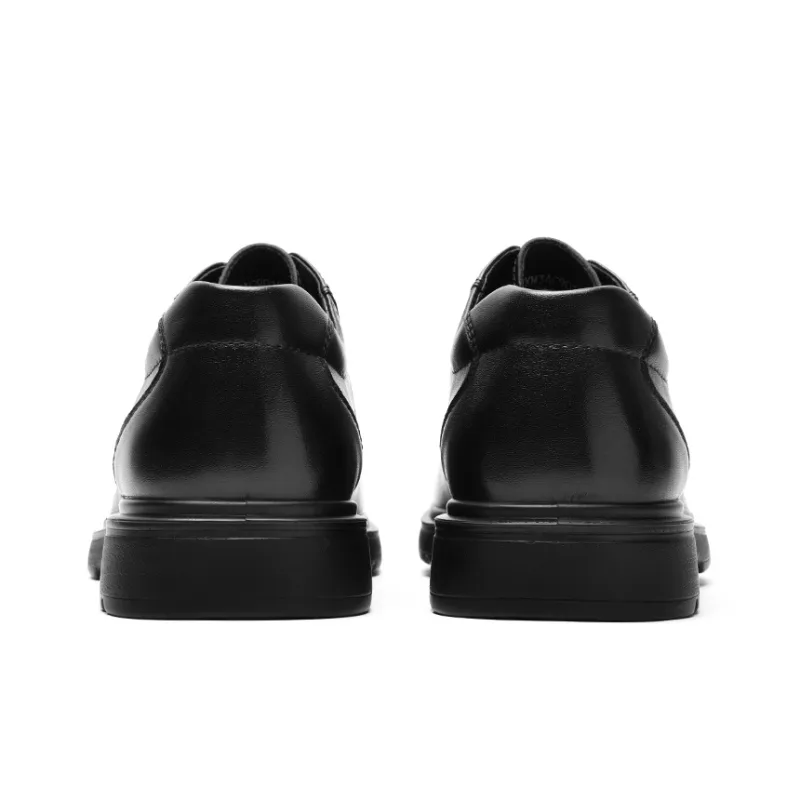 HLA Dress Shoes Men Low Top Black/Brown-3