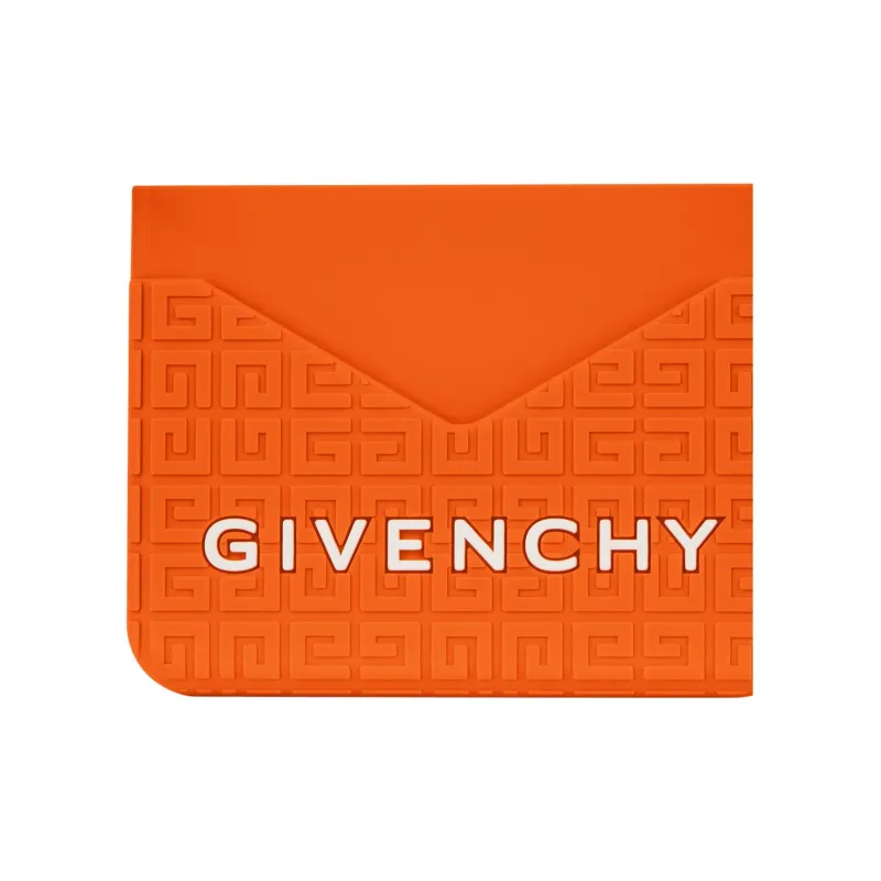 GIVENCHY Rubber Card Holder Men's Bright Orange-2