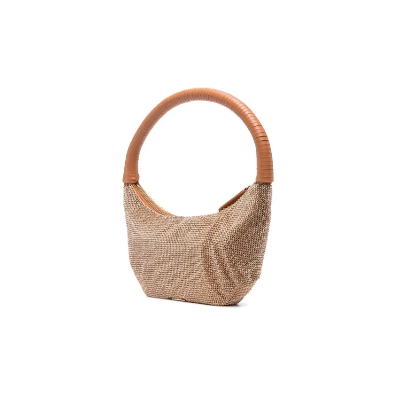 Staud Metal Glass Crescent Bag One Shoulder Handbags Women's Bronze-1