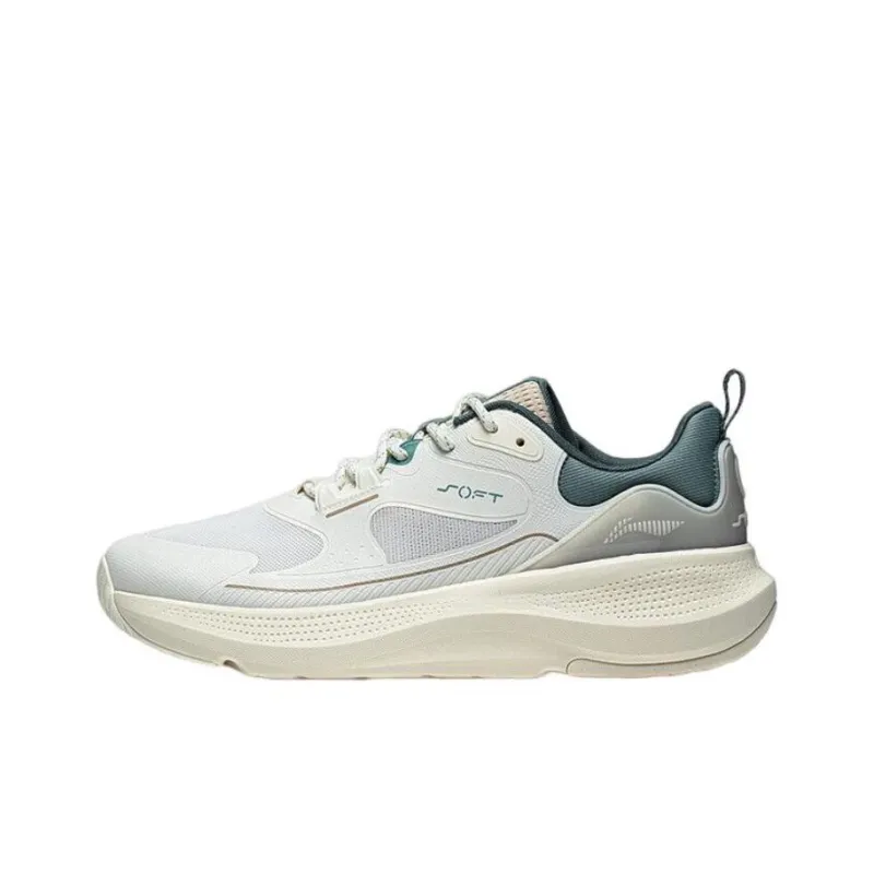 LiNing SOFT GO Shock Absorbers Slip Resistant, Abrasion Resistant, Breathable Low Top Casual Shoes Men's White-0