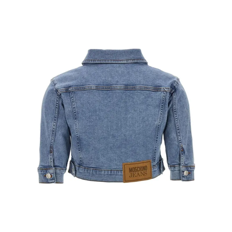 MOSCHINO Cropped Denim Jacket-1