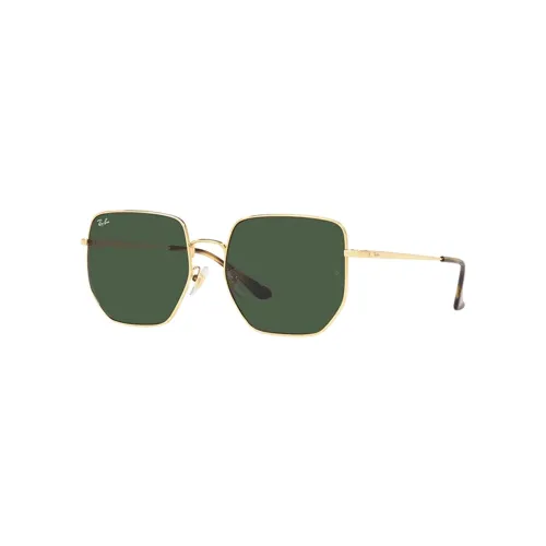 RayBan Metal Irregular Shape Sunglasses Unisex Gold
