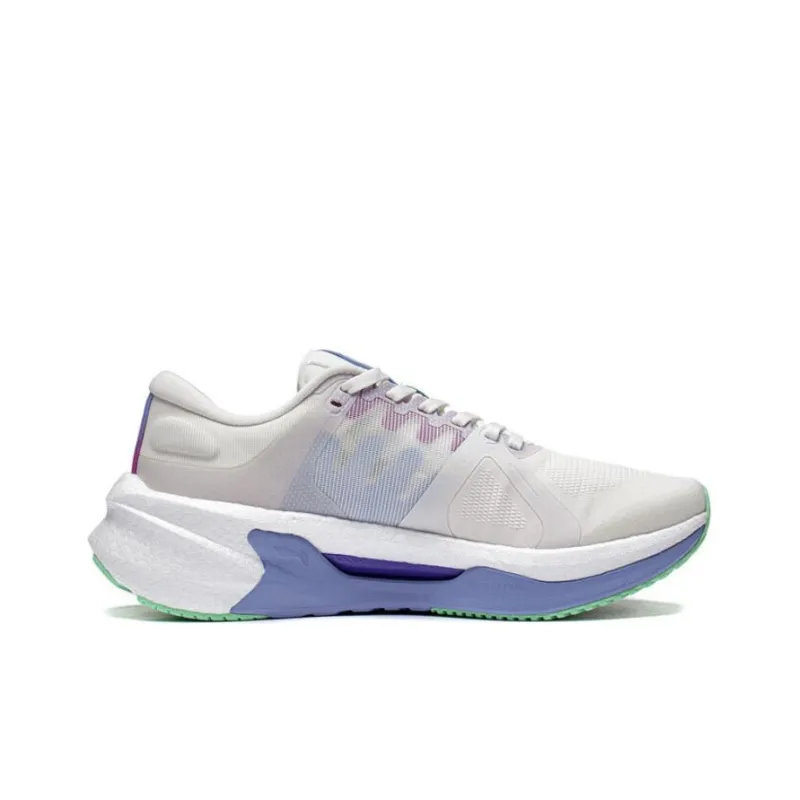 LiNing Furious Rider 7.0 Cushioning Low Top Midsole Technology Running Shoes Women's White Purple-1