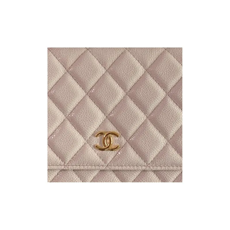 CHANEL Cow Leather Shoulder Bag, Crossbody Bag Women's Light Purple-4