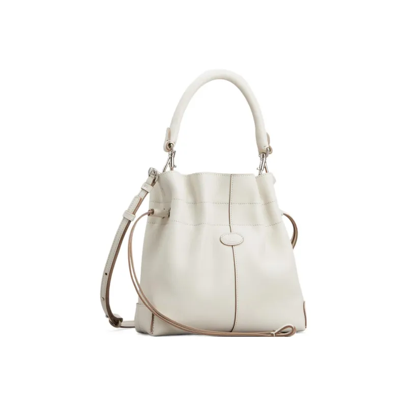 TOD'S DI Leather Handbag Shoulder Bag Mini Women's White-1