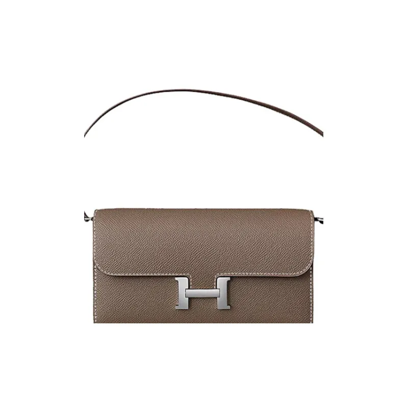 HERMES Constance To Go Epsom Calfskin Wallets Handheld Shoulder Bag Crossbody Bag Women's 18Etoupe Elephant Gray-6