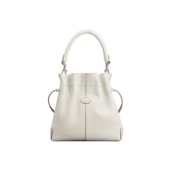 TOD'S DI Leather Handbag Shoulder Bag Mini Women's White