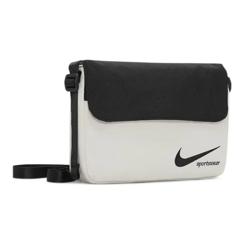 Nike Fabric Messenger Bag Shoulder Bag Crossbody Bag Regular Unisex Black/White-1