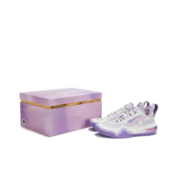 PEAK Wiggins AW1 Basketball Shoes Men Low Top Rainbow Rhythm Purple