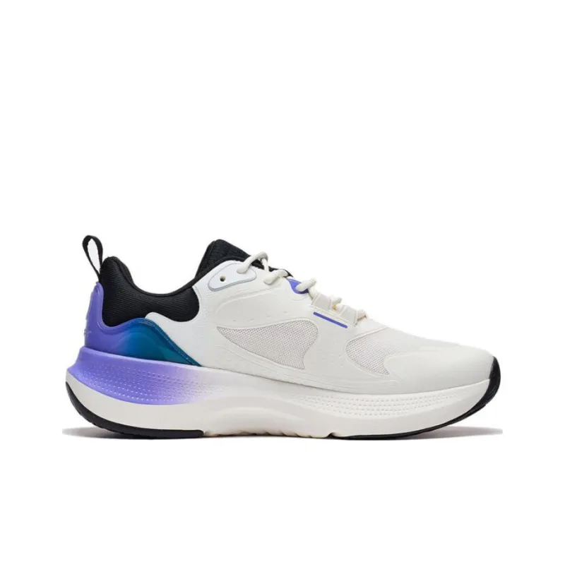 LiNing SOFT GO Go Cushioned Slip Resistant Low Top Casual Shoes Men's White Blue Purple-1