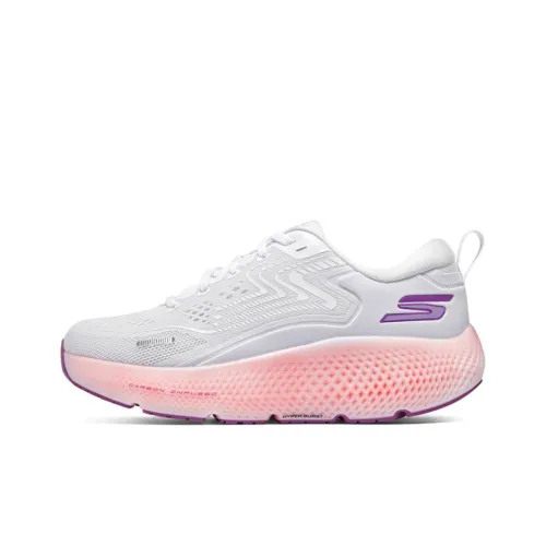 Skechers Go Run Max Road 6 Running Shoes Women's Low-Top White/Pink/Purple