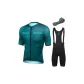 Green Black Straps Clothing Sets, Green Top+Straps Shorts