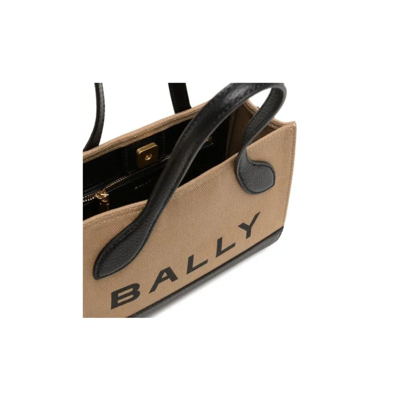 BALLY Bar Keep On Logo print Tote-2