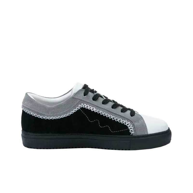 DAVID NAMAN Low Top Skateboard Shoes Men's Black-1