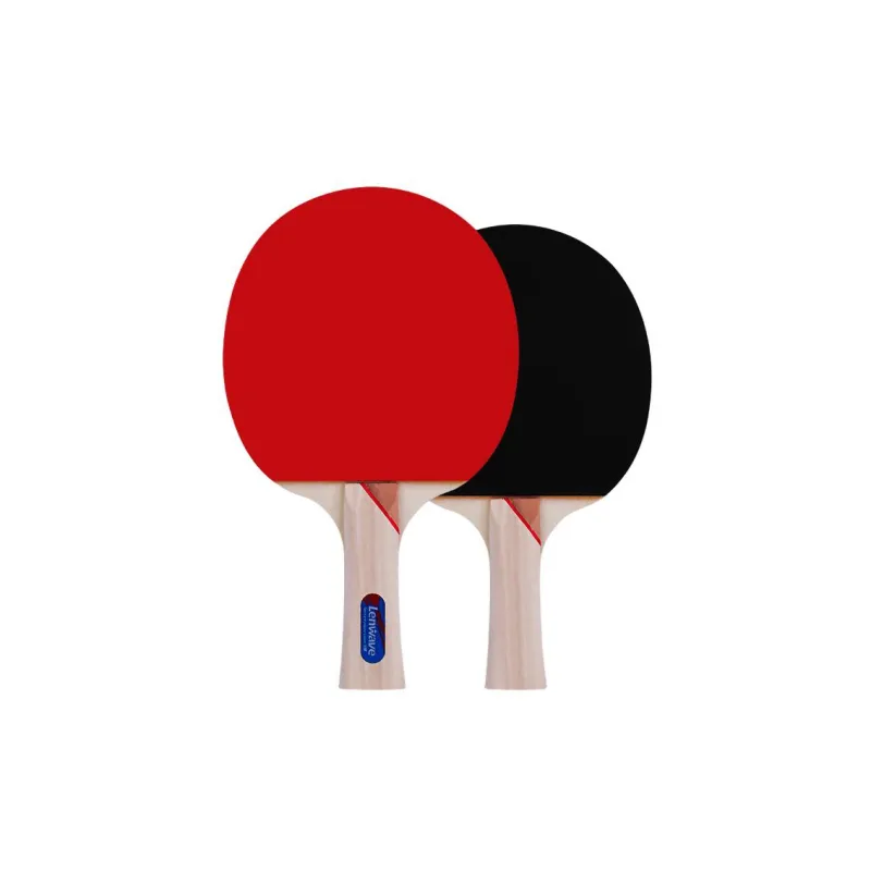 LENWAVE Ping Pong Paddles Unisex All Wood Red-0