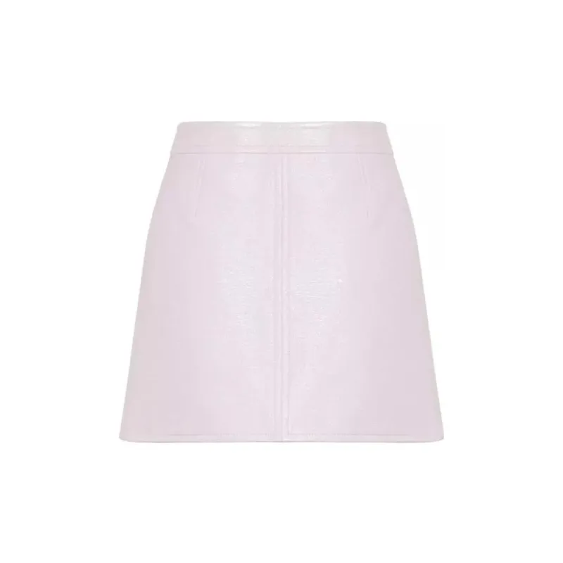 Courrèges Vinyl Mini Skirt 'Pale Pink'-1
