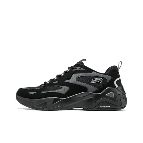 Skechers DLites Running Shoes 'Black Grey'