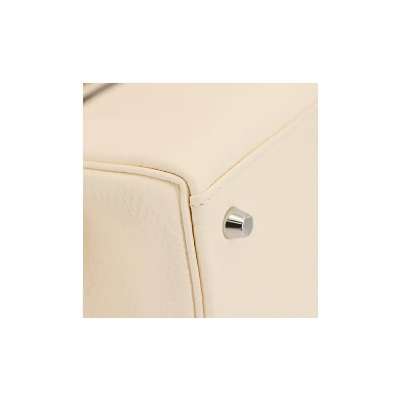 HERMES Kelly Taurillon Clemence Leather Kelly Bag Shoulder Bag Crossbody Bag Handbag Women's I2 Nata Cream White-15