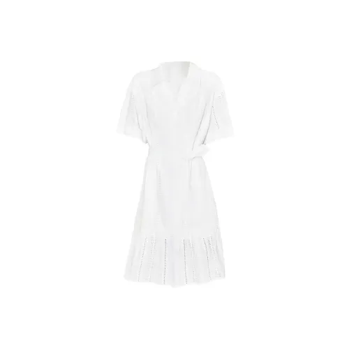 ELLE Short-Sleeved Dresses Women's White