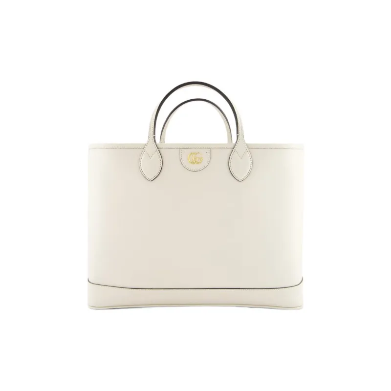 GUCCI Ophidia Leather Tote Bag Shopping Bag Handbag Medium Size Women's White-0