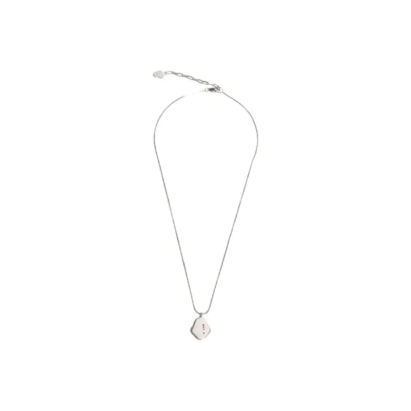 M.Wong 925 Sterling Silver Necklace With Small Pendant Unisex-0