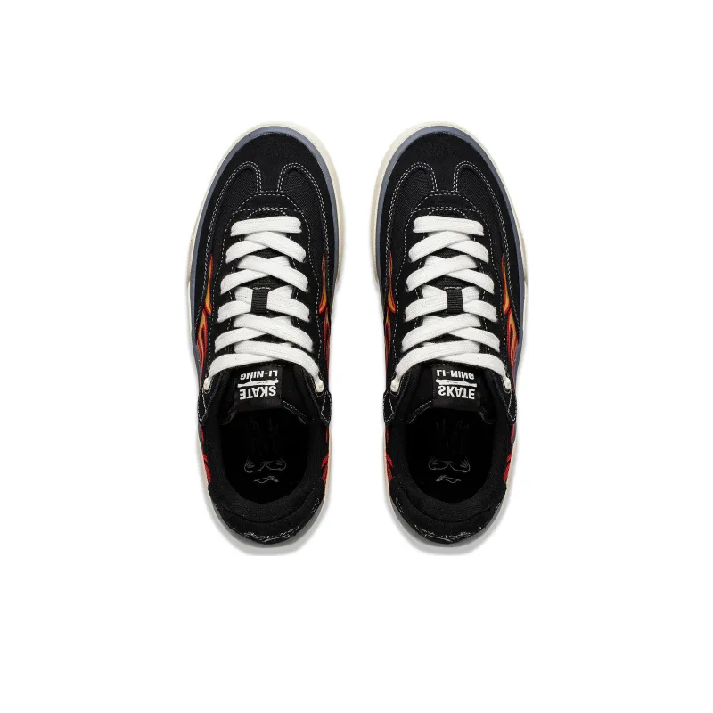 LiNing Skategeneral Wear resistant And Lightweight Low Top Skateboard Shoes Men's Black-3
