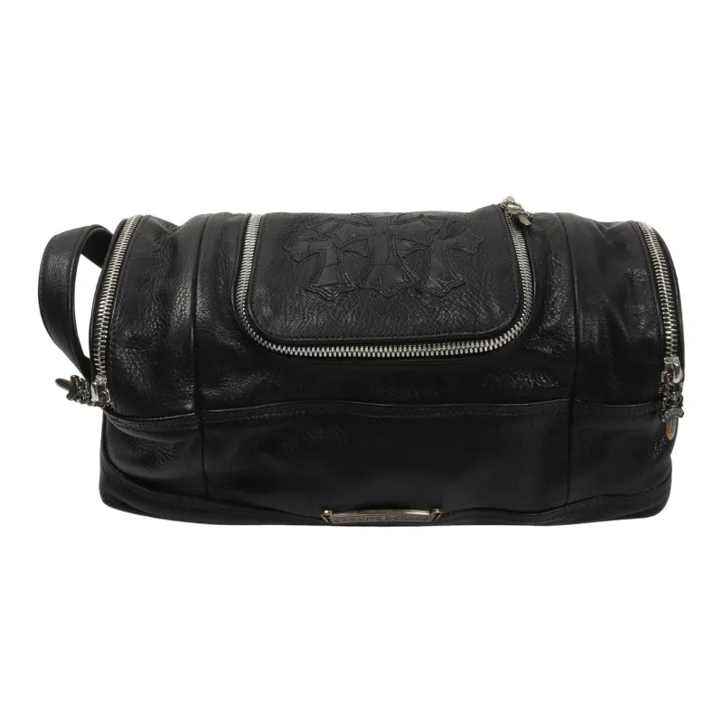 Chrome Hearts Leather Bucket Bags Handbags Unisex Black-0