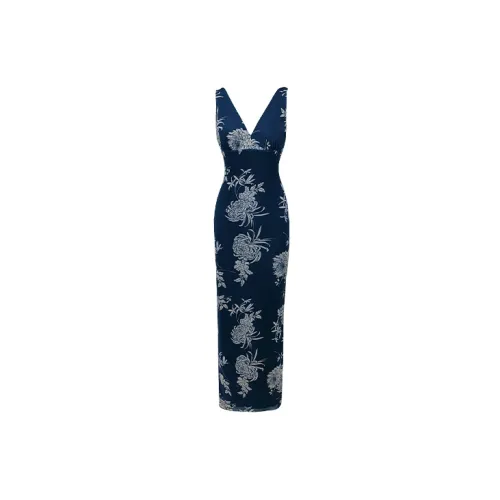 Gyokuu Sleeveless Dresses Women's Navy Blue