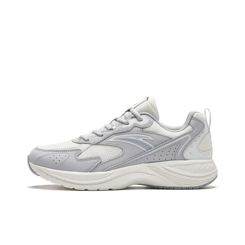 Anta Lightweight Low Top Running Shoes Women's White Gray-0