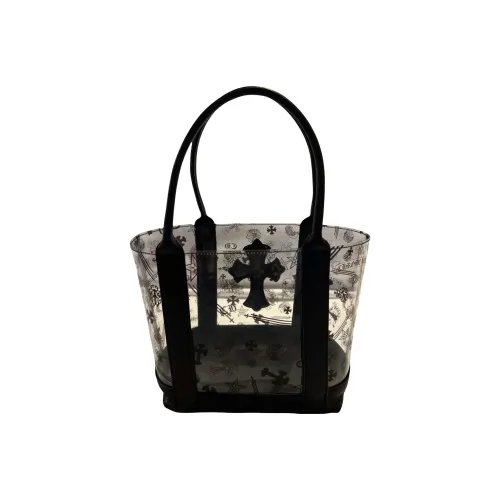 Chrome Hearts Leather Tote Bag Shopping Bag Handbag Women's Black