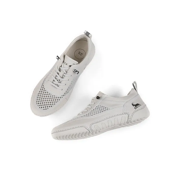 BECK Casual Single Shoes 3cm Women's White-3