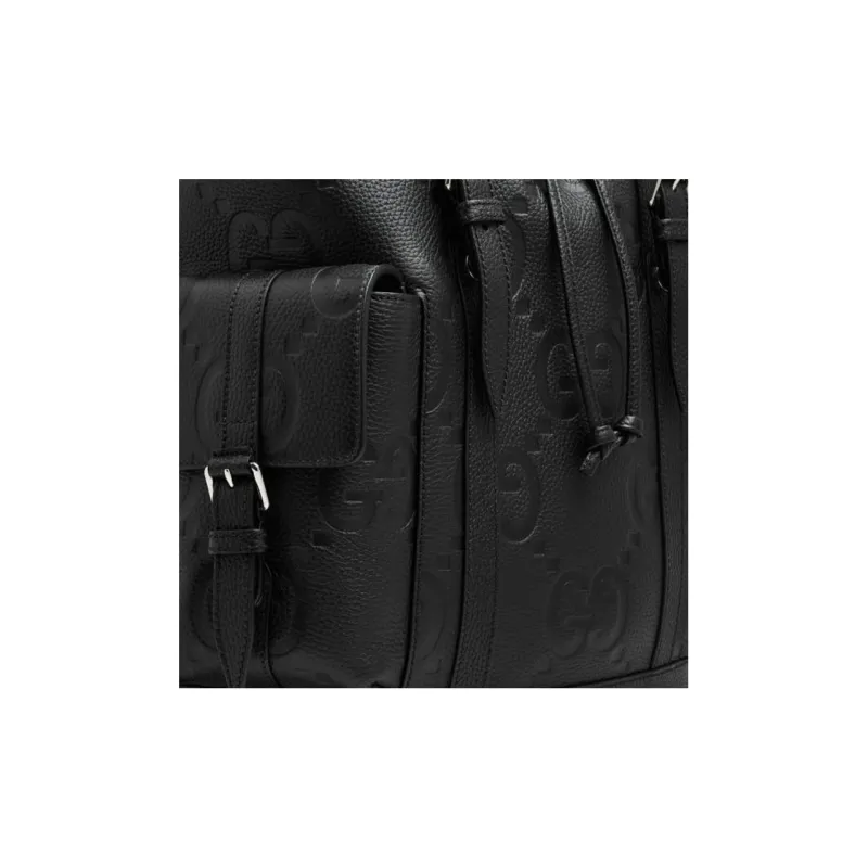 GUCCI Leather Backpack Tubas Men's Black-2